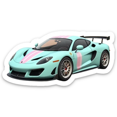 Using a transparent background, give the Assetto Corsa a cute Cottagecore makeover sticker