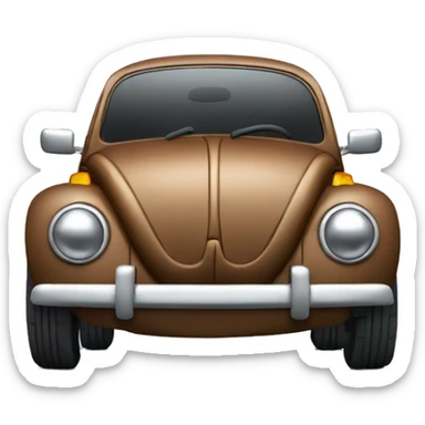Brown Volkswagen Beetle  sticker