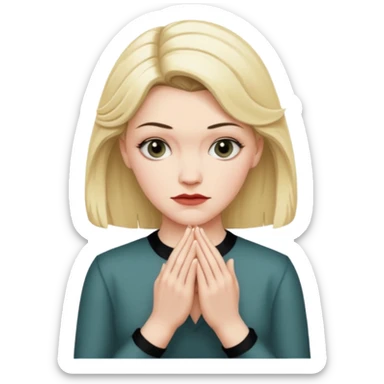 Laura Palmer from Twin Peaks  hands' gesture sticker