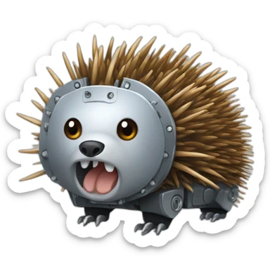 robot porcupine sticker