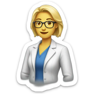 chemistry teacher women sticker