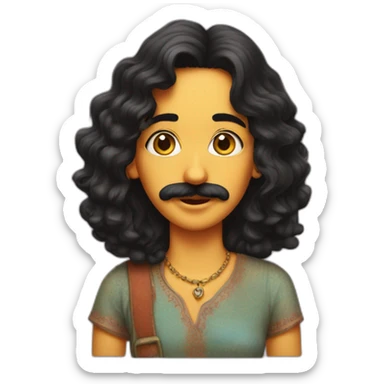 frank zappa as a teenage girl in india sticker