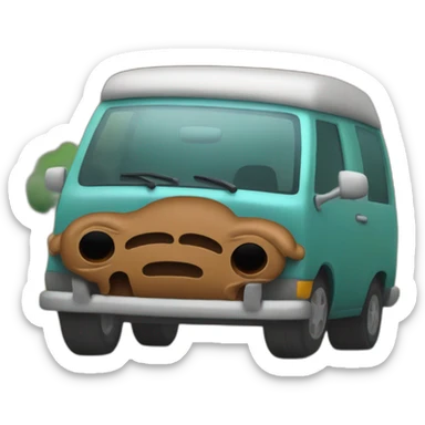 Un caca 💩 avec des brat sur une mauto sticker