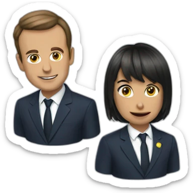chat melangé a macron sticker