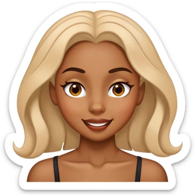 pretty black girl winking  sticker