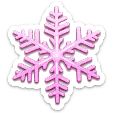 pink sparkly snowflake  sticker