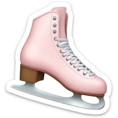 pastel pink ice skates sticker
