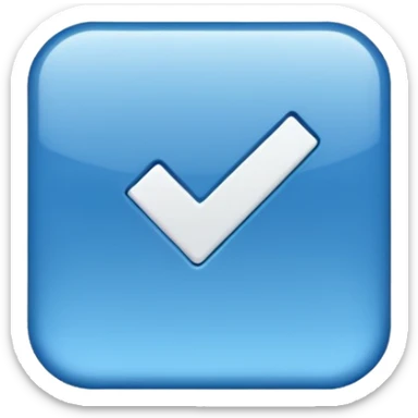 check mark button square sticker