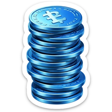 blue coins credit package sticker