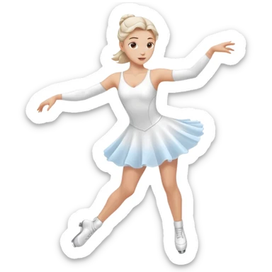 Ice skater twirling sticker
