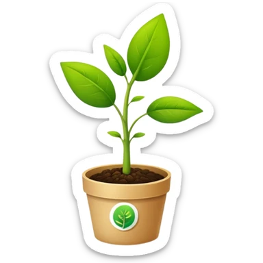 A mix between a seedling and a coupon code sticker