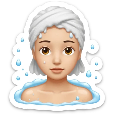 washing face sticker