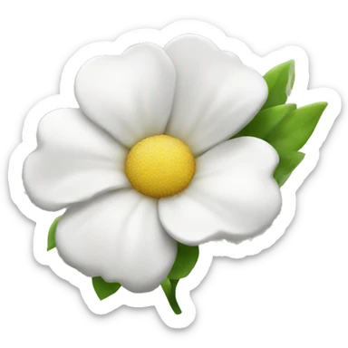 white flowe sticker