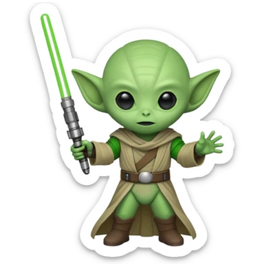 happle alien in star war sticker