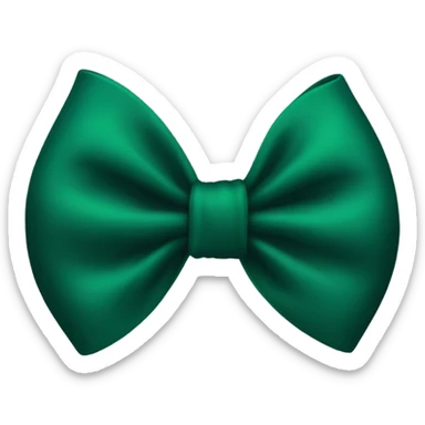 dark green bow sticker