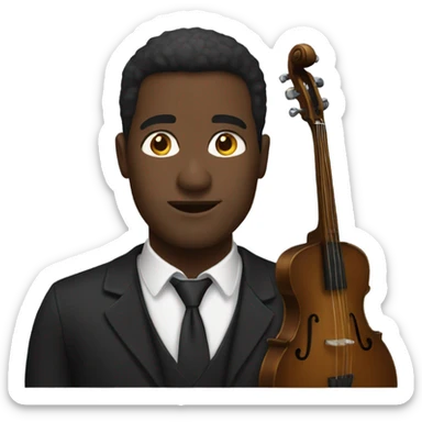 Black person with baritone sticker