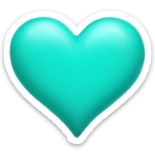 turquoise heart emoji small sticker