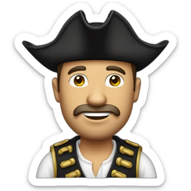 a pirate man CEO sticker