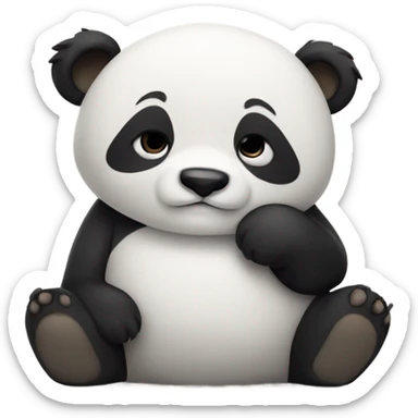 Sleepy panda bear sticker