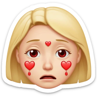 Can you combine these 2 emojis 😭💞 sticker