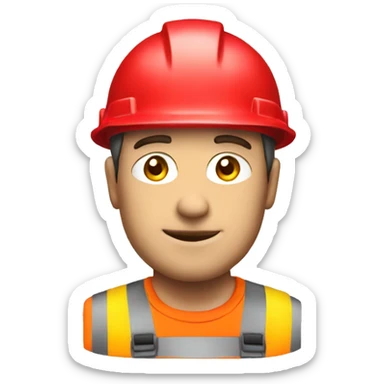 builder with red helmet sticker