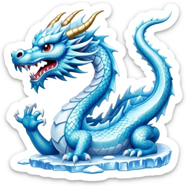 chinese dragon with ice sticker