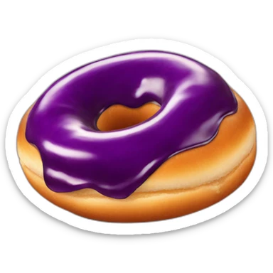 aubergine dans un donut sticker