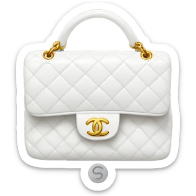 White Chanel bag sticker