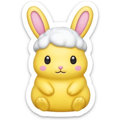 peeps bunny sticker