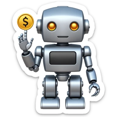 pricetag on robot sticker