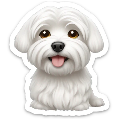 maltese dog sticker