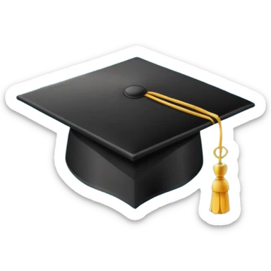 Graduation Cap in aSpace sticker