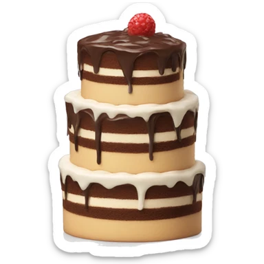 chocolate and cream cake sticker