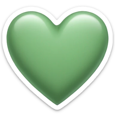 Sage Green Heart sticker