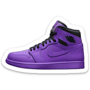 Nike jordan 1 purpule and black sticker