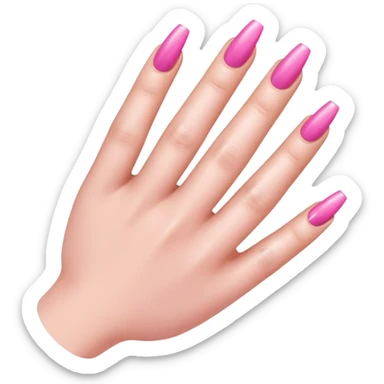 Pink nails  sticker