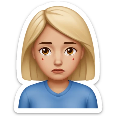 chronic diseases (diabets) woman iOS emoji style sticker