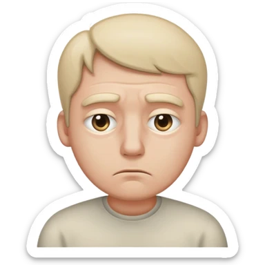 Very sad sad man sticker