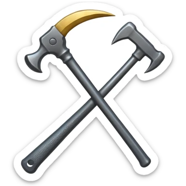 The Sickle and Hammer are dark gray and crossed sticker