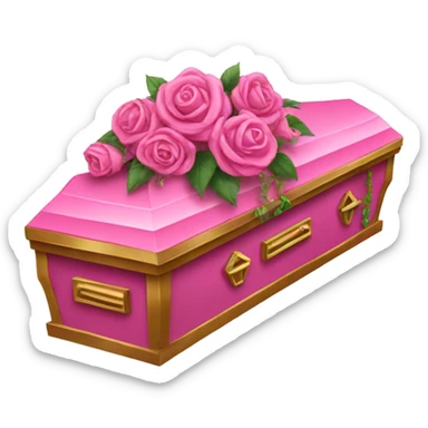 Fancy pink coffin sticker