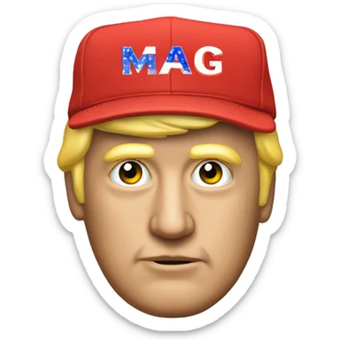 Trump MAGA hat sticker