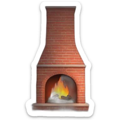 Chimney fire in living room sticker