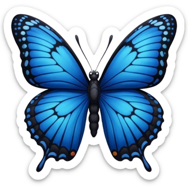 Siyah kelebek sticker