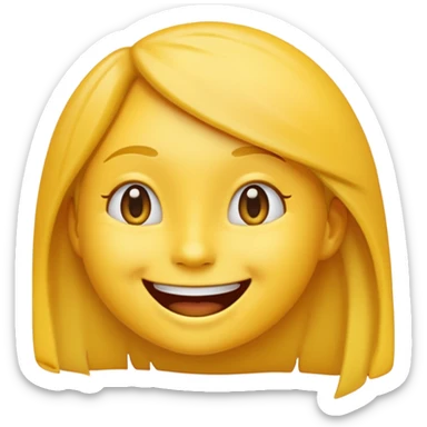 emoji smiling with joy, but only the side profile sticker