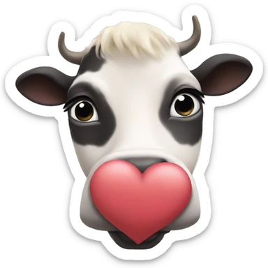 Heart cows sticker
