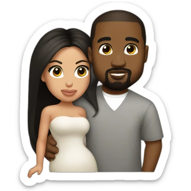 kim kardashian holding midget kanye sticker