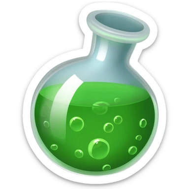 green witch cooking potion sticker