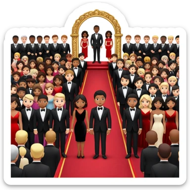 red carpet and crowd sticker