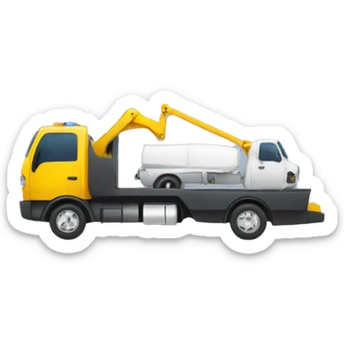 tow truck with loading space  sticker