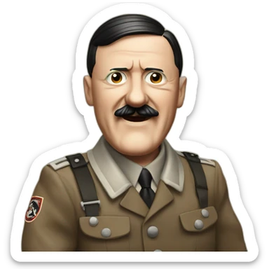adolf hitler enjoying bbq sticker